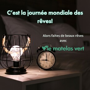 L’équipe du Matelas Vert vous souhaite une belle journée mondiale des rêves !
 #journeemondialedureve #journéemondialedurêve #matelas #sommeil #qualité